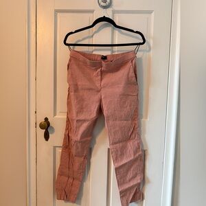 Theory pink linen pants size 6
